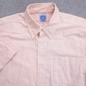Mercer & Sons Oxford Button Down Shirt Mens 15.5 University Stripe Pima Cotton